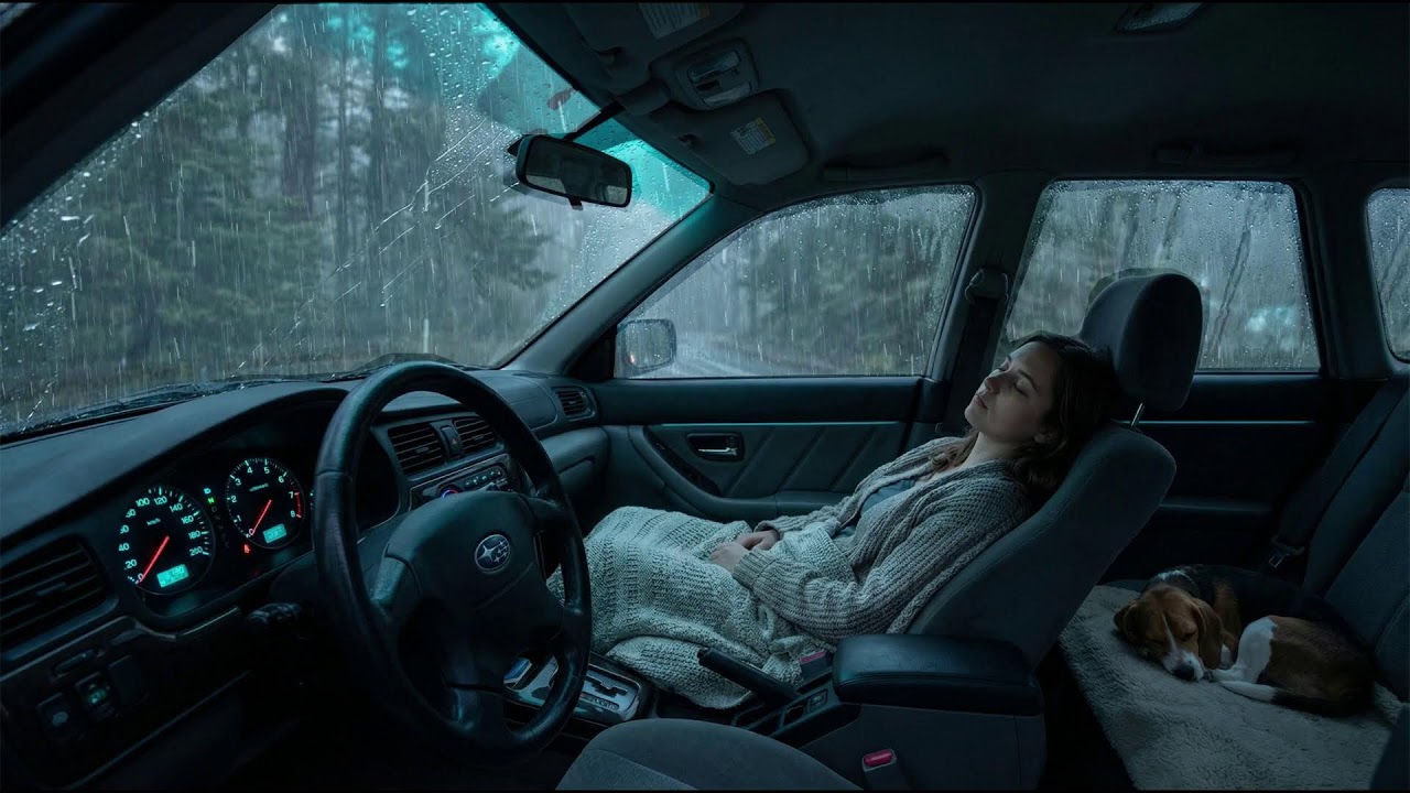 12HOURS 🌧️ Sleep Inside Car POV | Rain On Window ASMR (Cozy Night Drive Ambience)