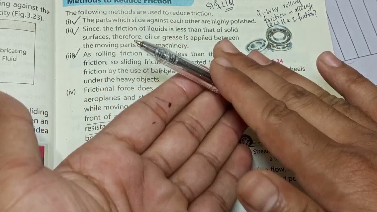 Chapter 3 Methods To Reduce Friction | 9 Class New Physics Book 2025