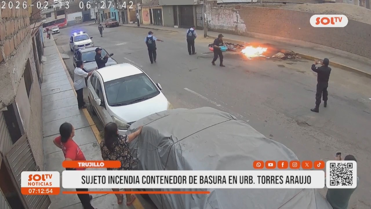 Trujillo: Queman contenedor y alarman vecinos