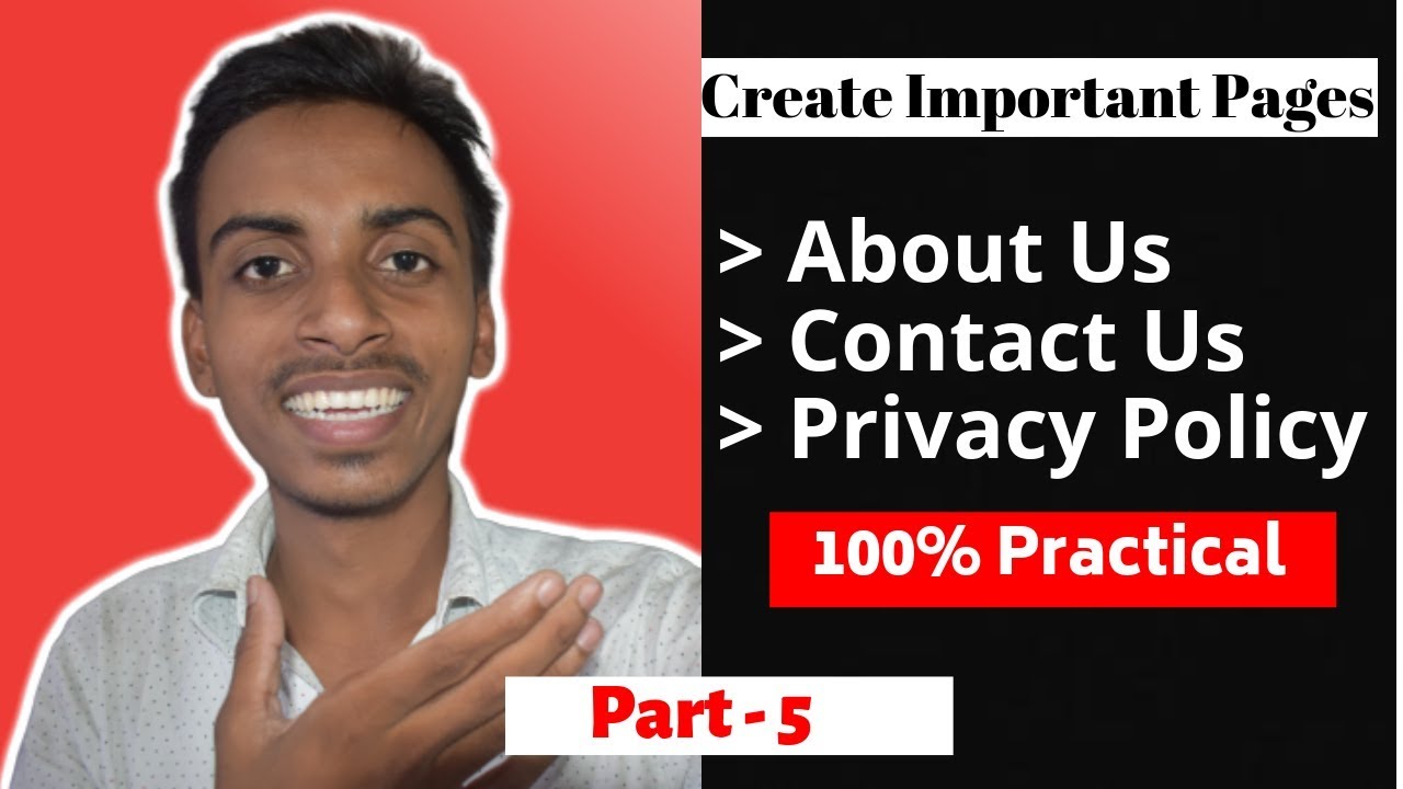 How to Create Important Pages on Blogger - About Us, Contact Us and Privacy Policy
