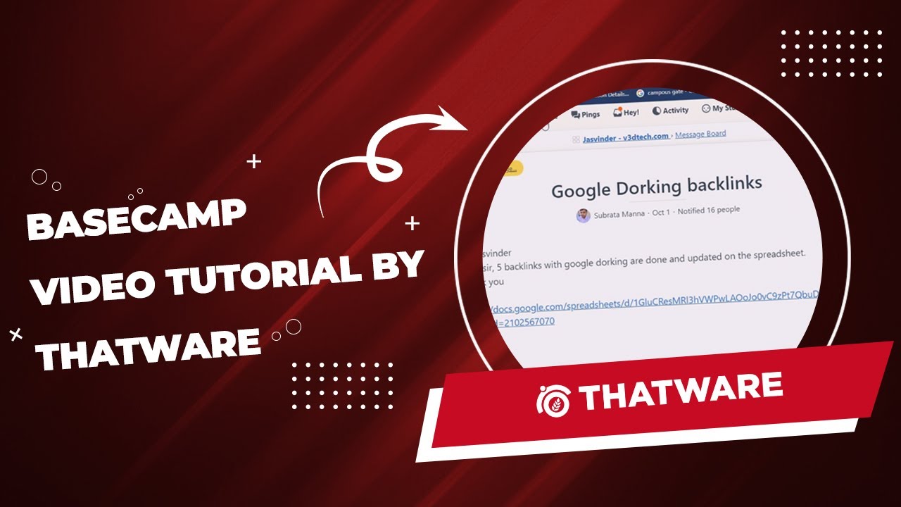 How To Use Basecamp | Beginners Tutorial By ThatWare 👍