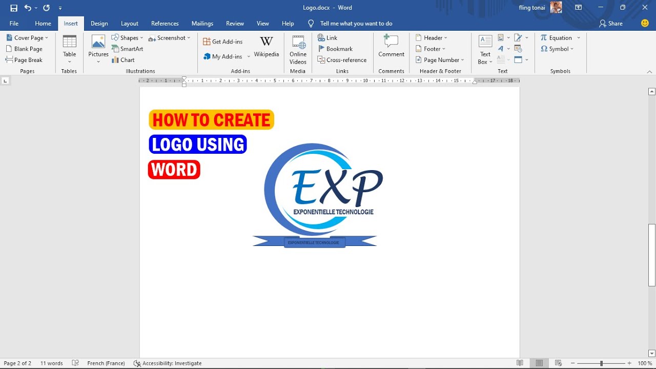 Comment créer et imprimer un logo professionnelle avec Microsoft Word