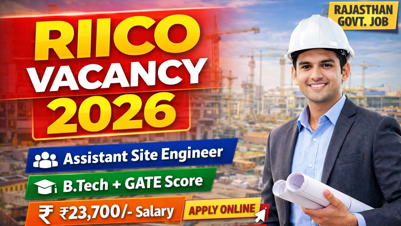 RIICO Vacancy 2026 | Assistant Site Engineer Recruitment | Apply Online | Eligibility, Salary