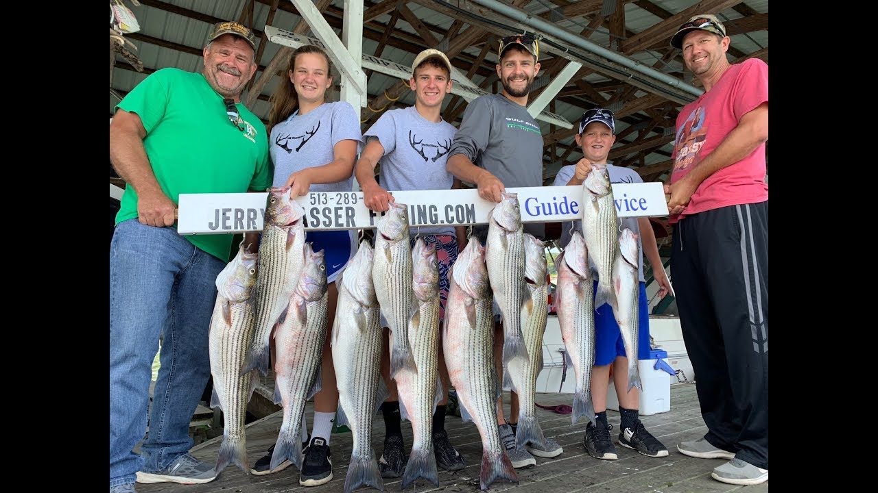 Fishing Lake Cumberland For BIG Stripers! (six man limit)