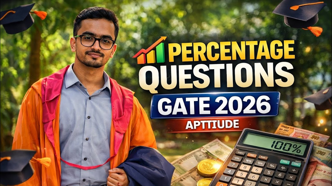 ⚡ GATE 2026 Aptitude – Percentage Questions You CAN’T MISS!