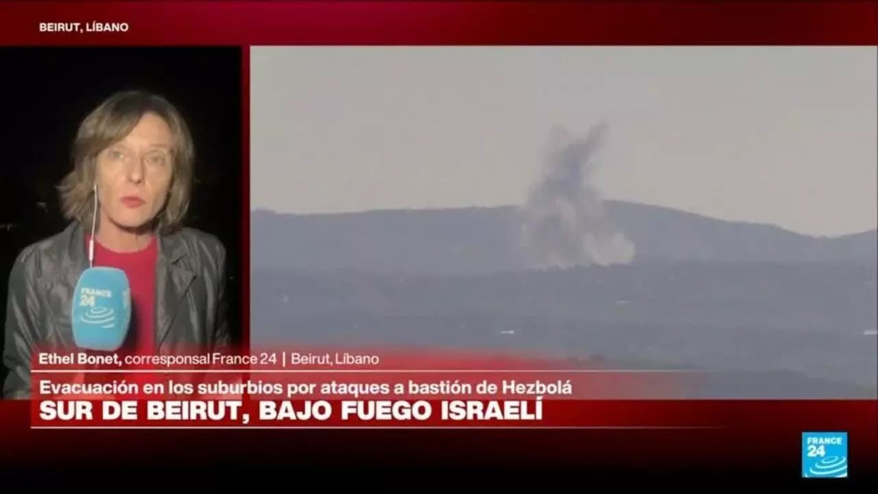 Israel inicia bombardeos en los suburbios del sur de Beirut • FRANCE 24 Español