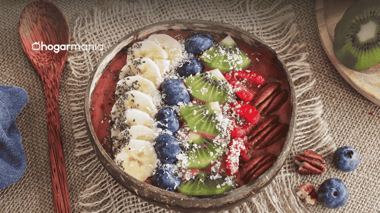 Receta de Açaí bowl fácil y saludable, perfecto para empezar el día