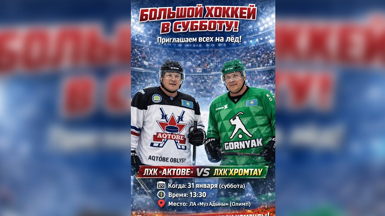 21.01.26 ЛХК AQTOBE - ЛХК HROMTAÝ. Любительская лига г. Актобе.