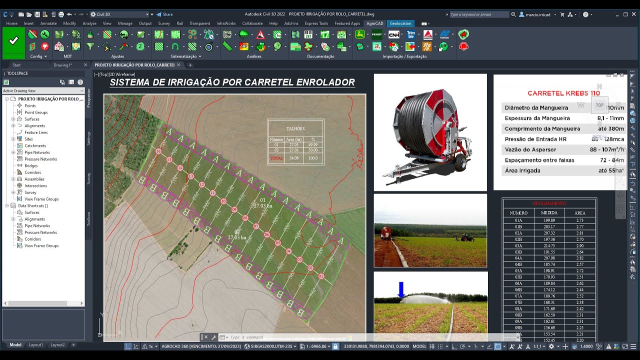 #61-PROJETO DE IRRIGAÇÃO POR CARRETEL ENROLADOR
