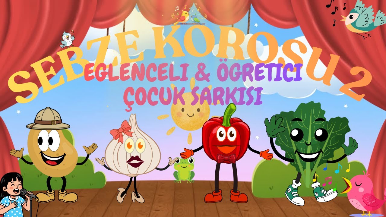 Sebze Korosu  2🎶 | Sevimli Meyveler ve Sebzelerle Harf Öğren | Çocuklar İçin Eğitici Şarkı