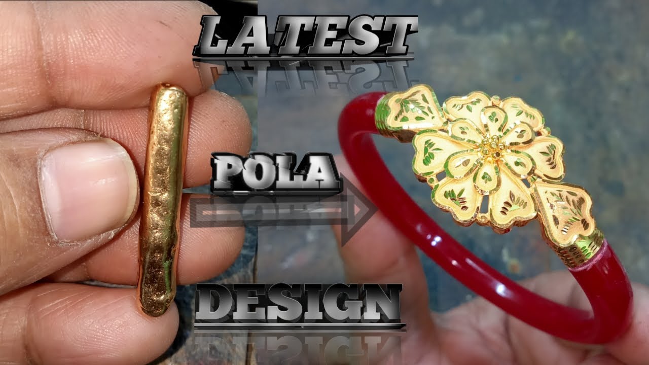 latest design gold pola mukh badhano. how to make gold Pola design.