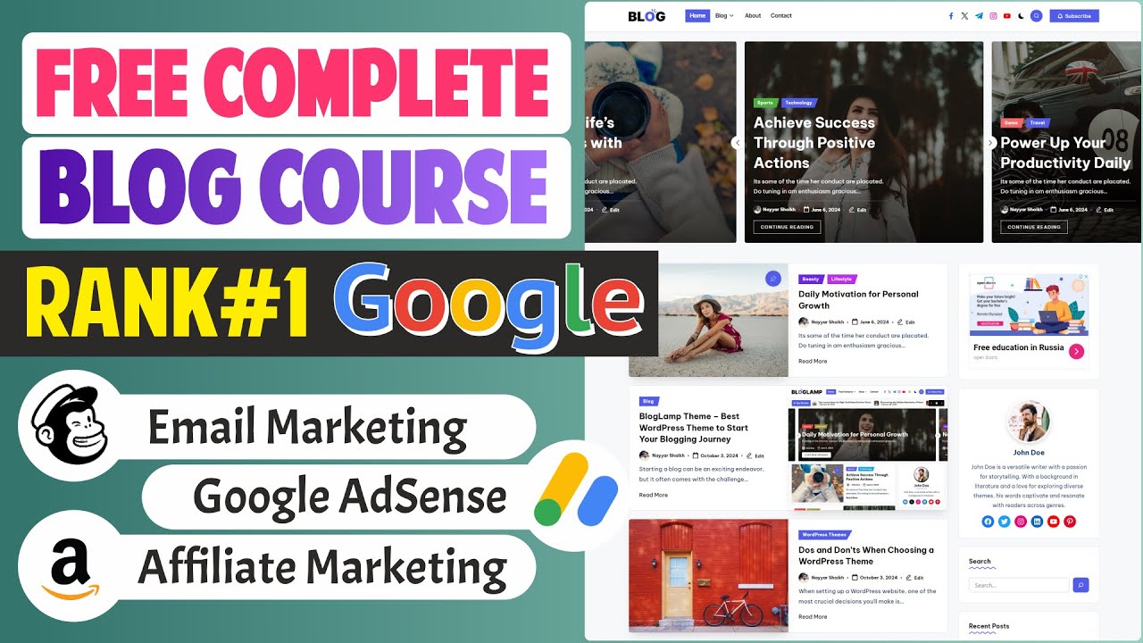 Start a Blog in 2025 | Blogging for Beginners | Blogging Course 2025