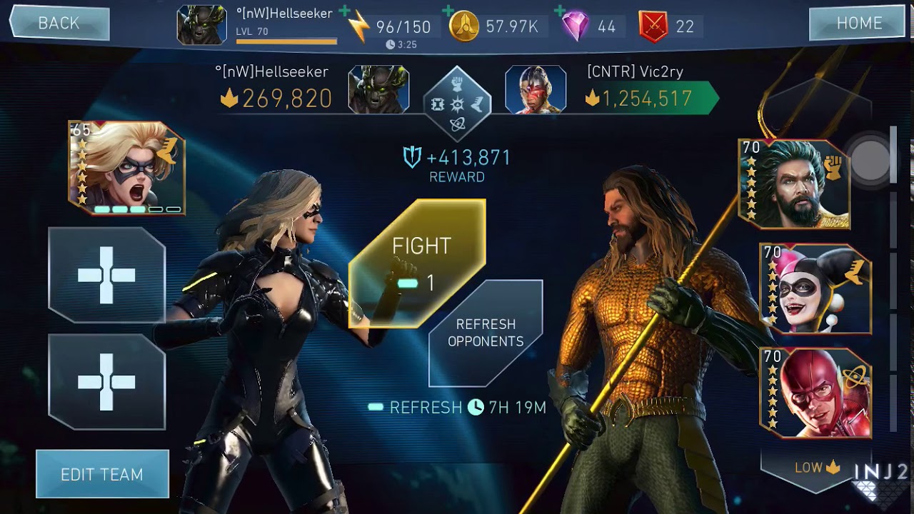 269k vs 1.2million| Sonic Black Canary solo | Injustice2 Mobile | Gameplay | Arena