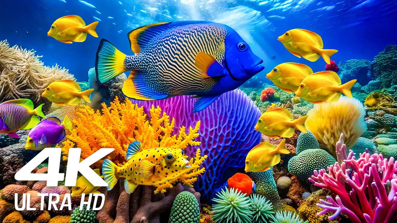 The Best 4K Aquarium ☆ NO ADS MID ☆ Explore the Underwater World and Beautiful Coral Reef Fish