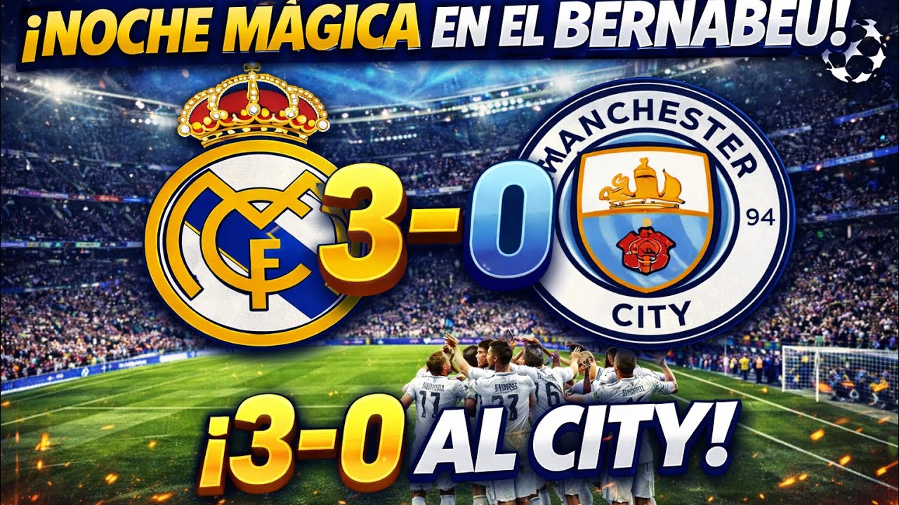 Real Madrid golea al City en mi primer de partido de Champion League