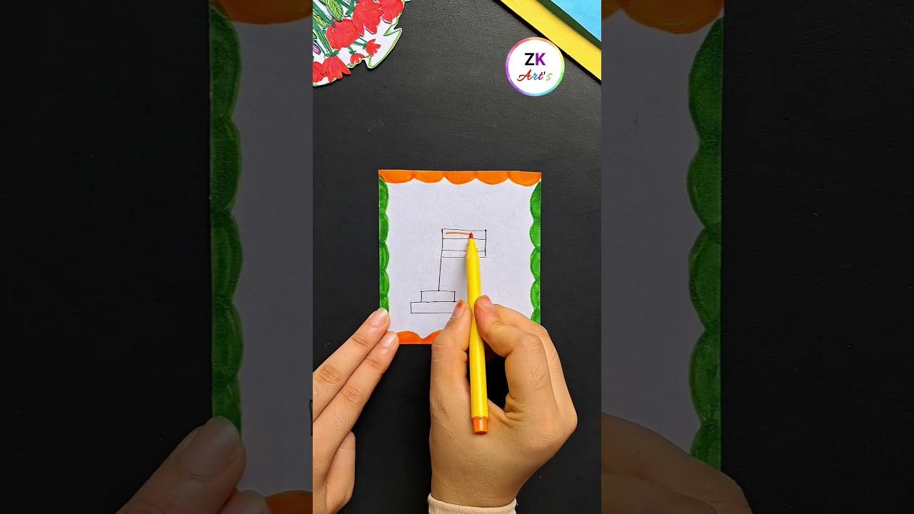 Happy Republic Day | Indian flag drawing 🇮🇳 