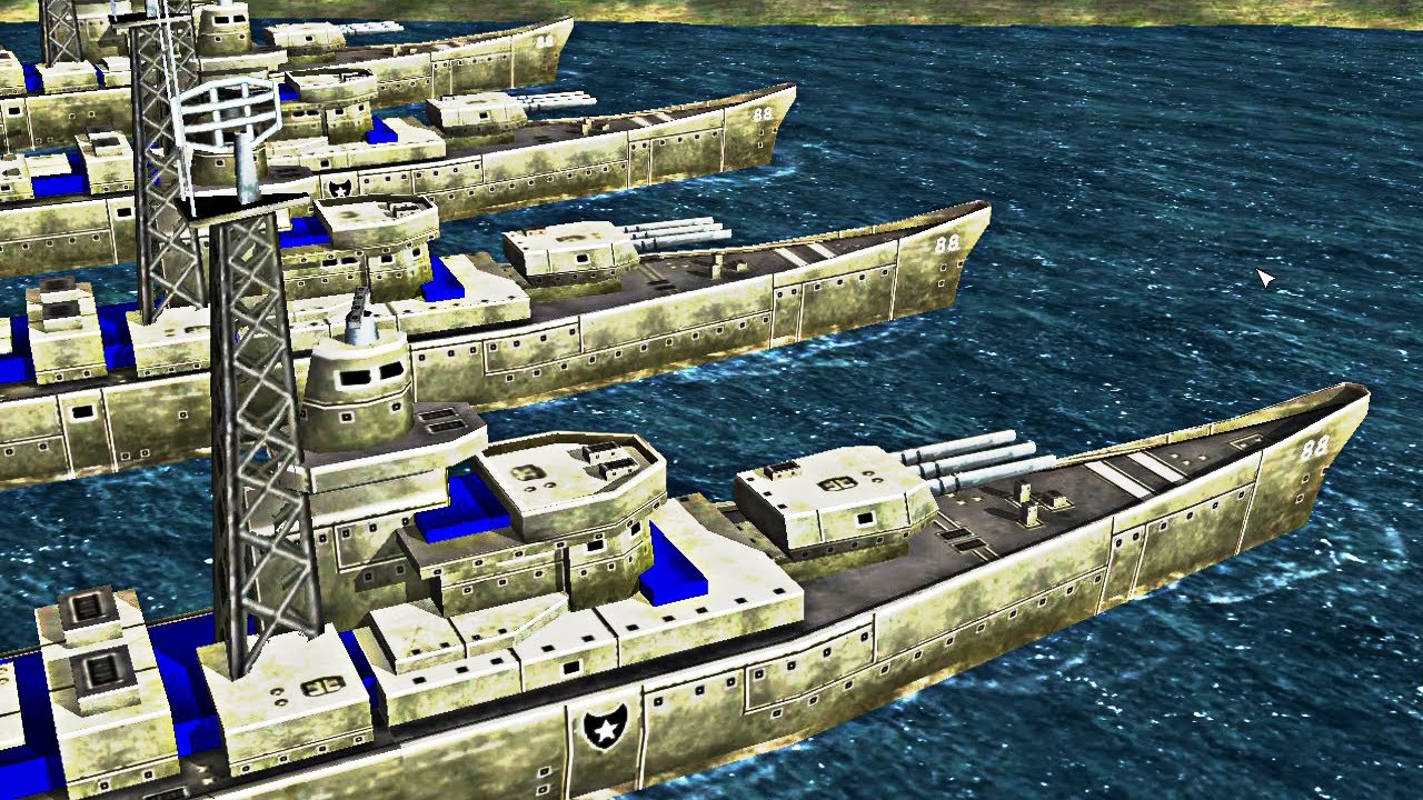 USA NAVAL + Massive Atack vs 7 GLA BOSS - Command & Conquer Generals Apocalyptic