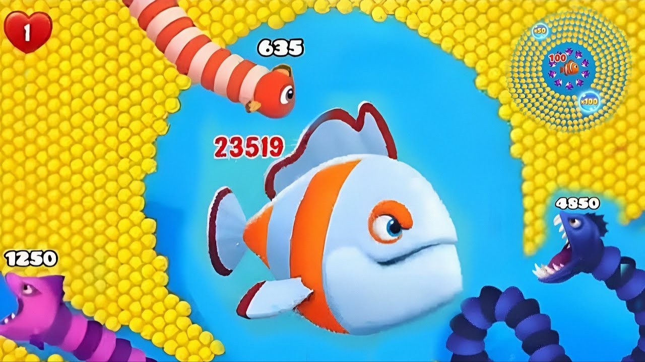 Fishdom 🐠 ads Mini Games 64.9 New update. Hungry fish video gameplay Hadi gaming yt