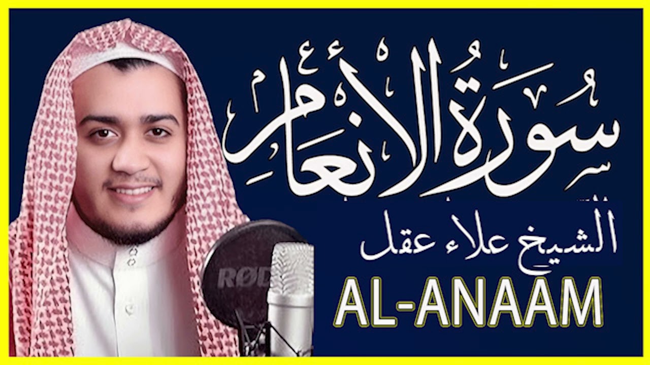 تلاوة خاشعة سورة الأنعام بصوت الشيخ علاء عقل