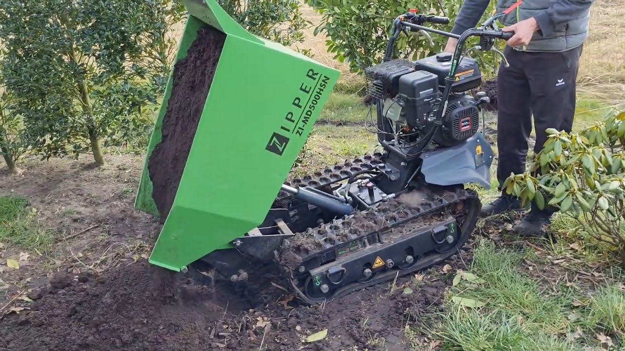 Zipper Raupendumper bei der Arbeit