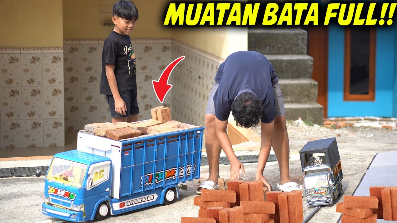 MUATAN BATA TRUK BARU DIMAS!! MINIATUR TRUK JUMBO TERNYATA BISA MUATAN BANYAK..