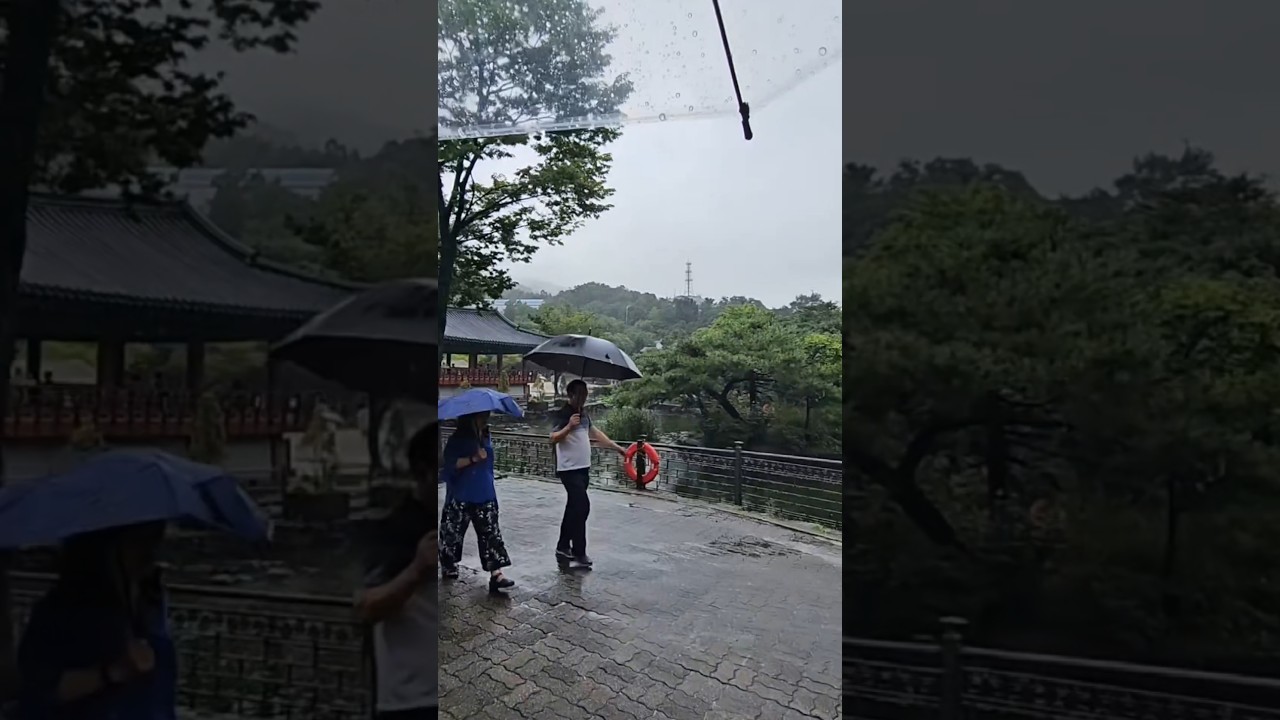 Walking in Heavy Rain 🌧️ | Peaceful Rainy Day Ambience #shorts