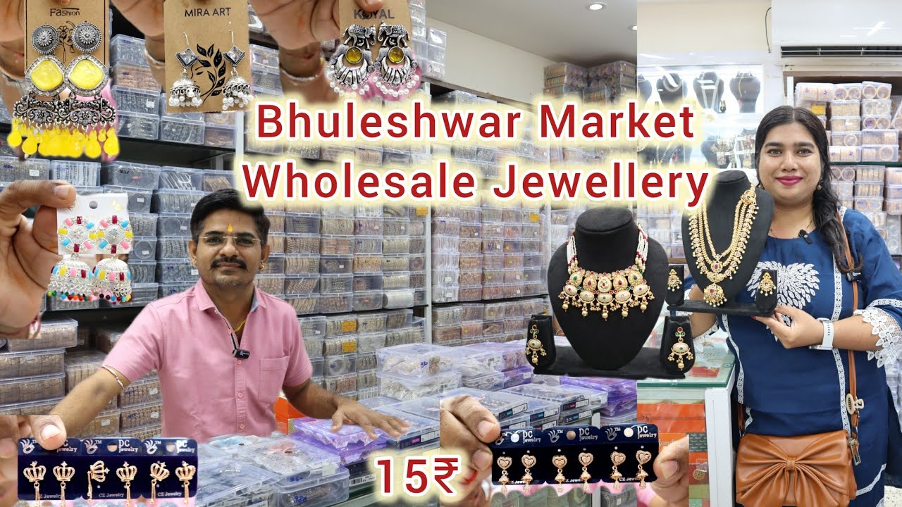 Bhuleshwar Market Wholesale Jewellery Earrings 15₹ Necklace Sets DC Jewellery / Majeesa Bangles 
