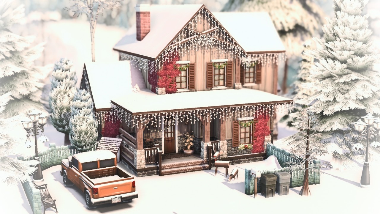 Christmas Home | The Sims 4 | Stop Motion Build [No CC]