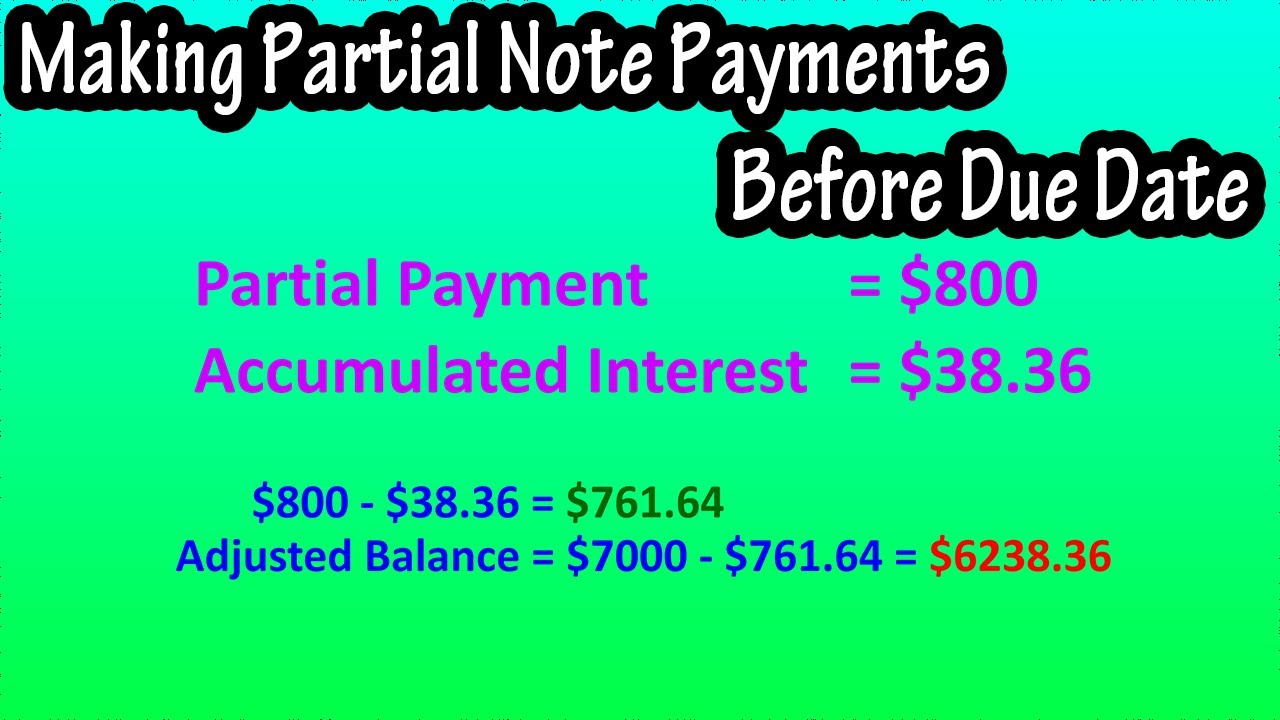 How To Calculate Interest, Adjusted Balance From Making Partial Payments Before Due Dates Explained