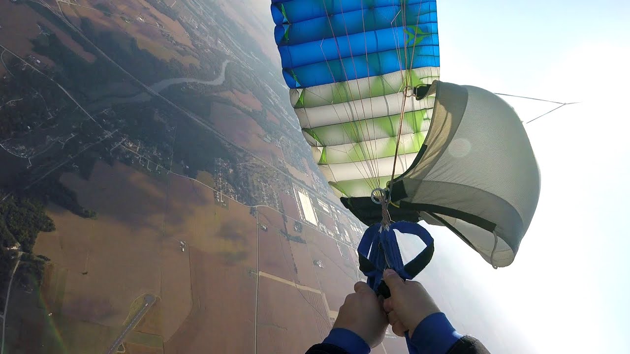 Unique Skydive - Parachute Malfunction - Line Twists on Big Way