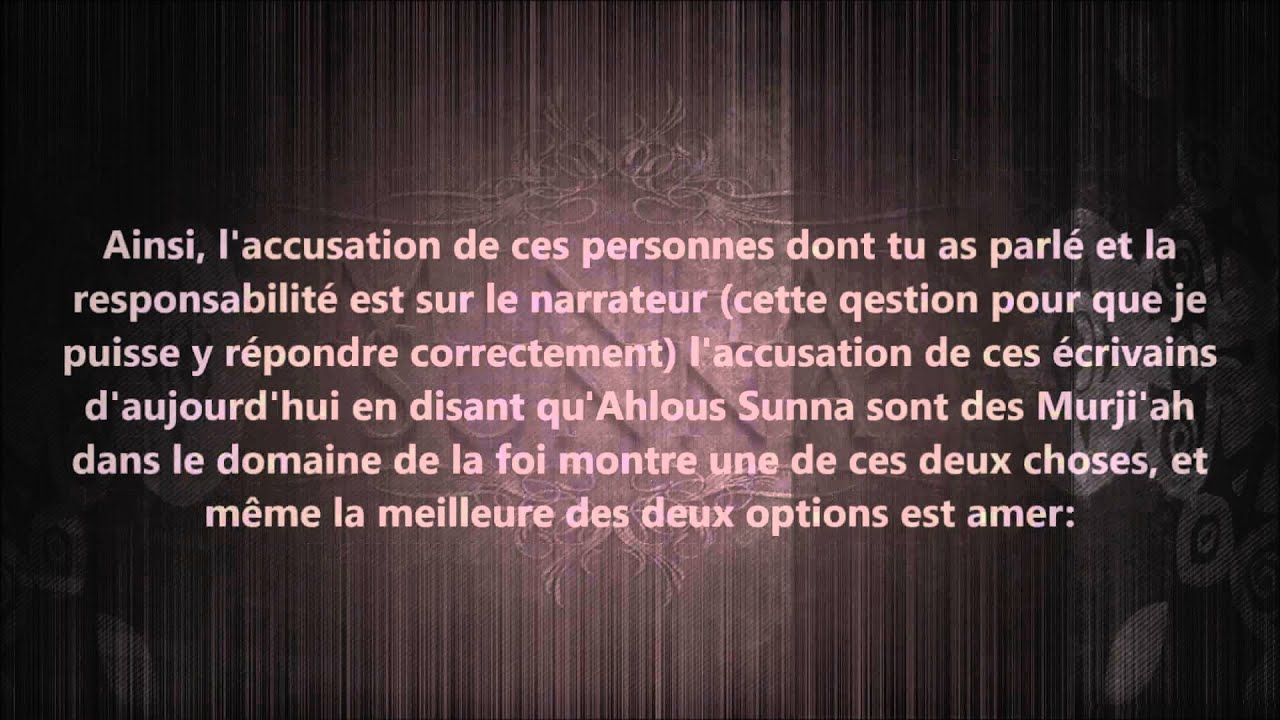 Les murjiah - cheikh al Albani