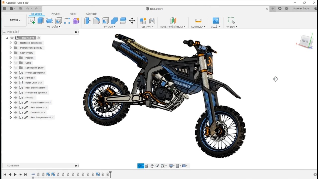 Autodesk Fusion 360 - objemov&eacute; modelov&aacute;n&iacute;