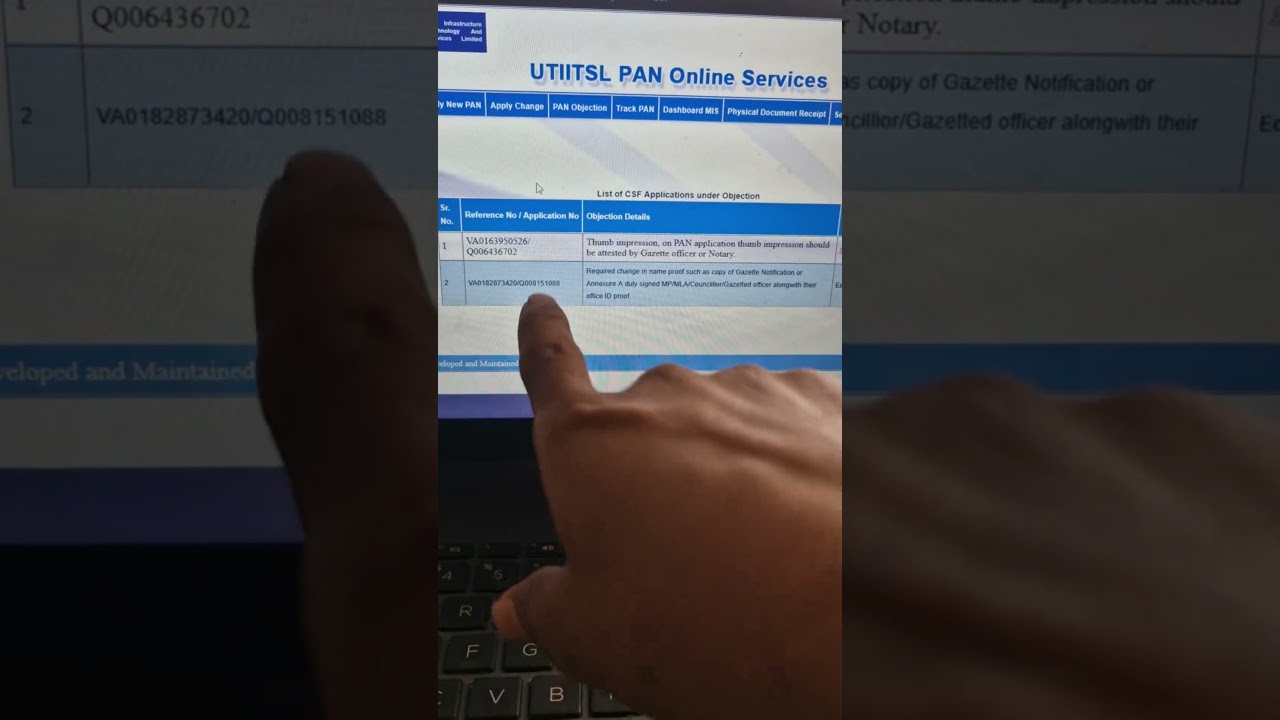 UTI PAN Card Objection Problem Ka Solution #csc #pancard #shortvideo #shorts