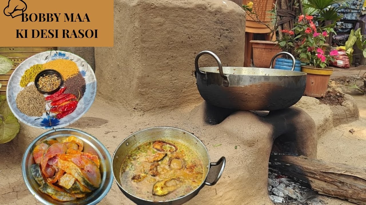 Village Style Fish Curry with Green Peas |  #FishCurry #Indianfood #villageCooking #chulhacooking 