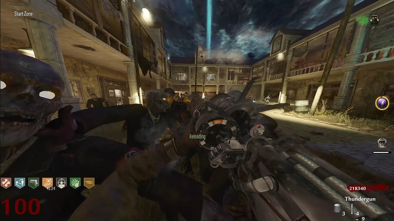 COURTYARD SURVIVAL | ROUND 100 | BO3 CUSTOM ZOMBIES | NO PAP | AAE MOD