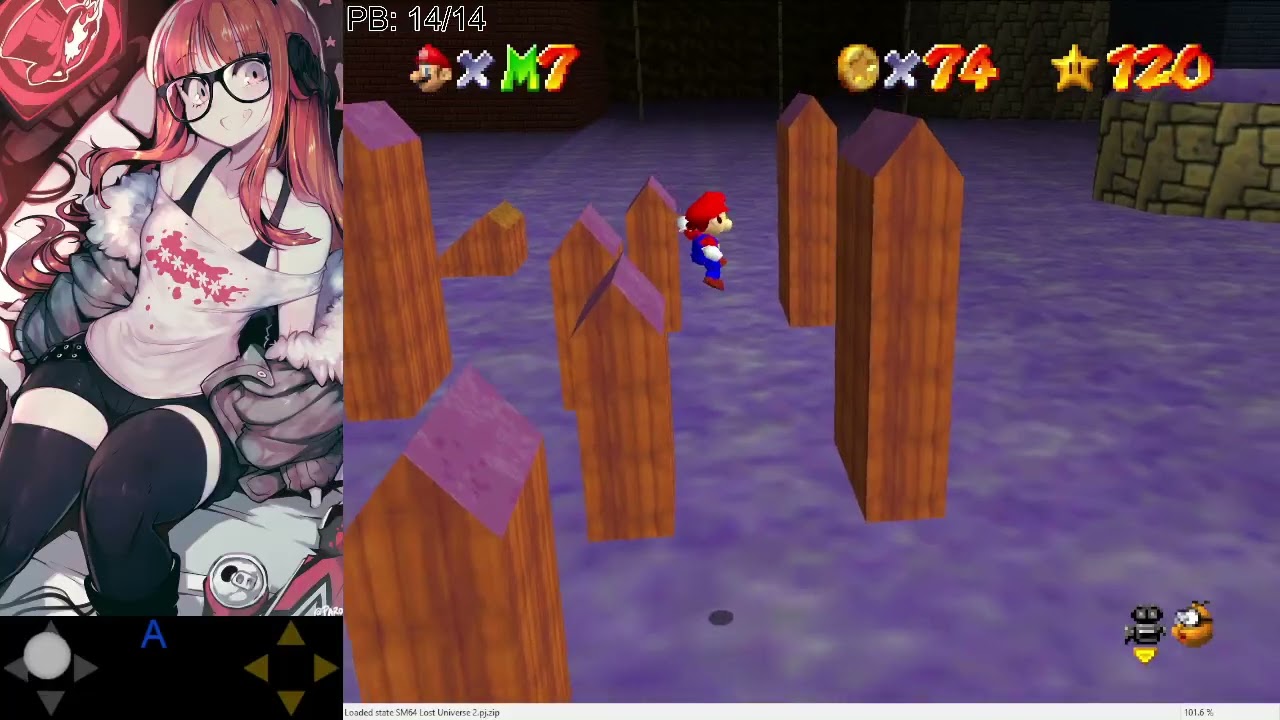 Lost Universe 2 - Course 10: Fort Maladie, Bubby Don't Hurt Me, No More + 100 Coins (No Savestates)