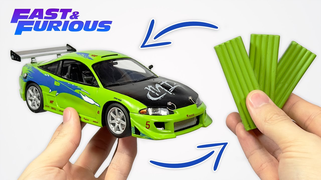 I transform Plasticine clay to Mitsubishi Eclipse from Fast and Furious