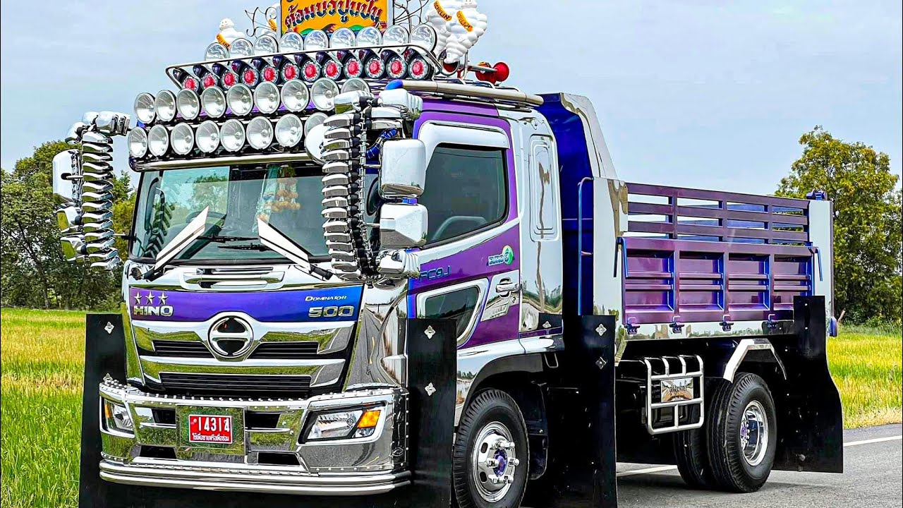คันนี้ Hino Mega โฉมหน้า Dominator สีเอฟเฟค ของลูกค้า จ.ปราจีนบุรี
