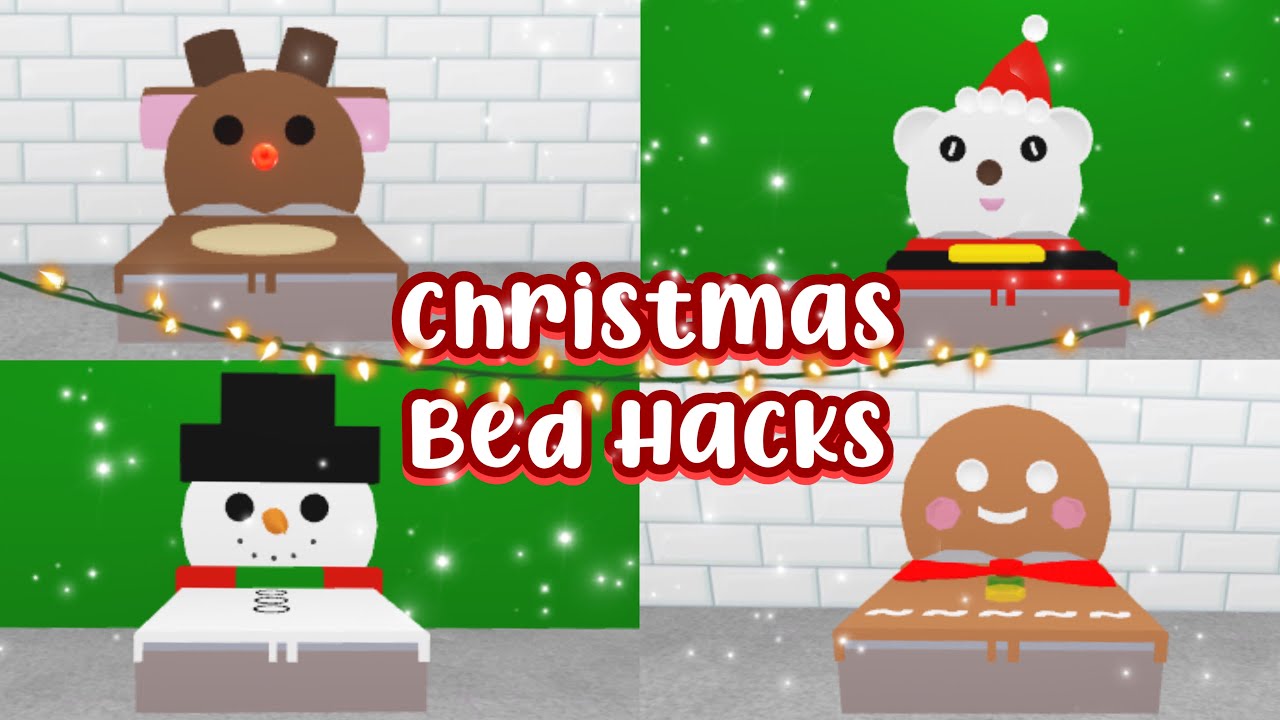 Christmas Hacks #4 (Bed) 🛌 - Adopt Me Building Hacks • Itz Sweet Mango ♡︎