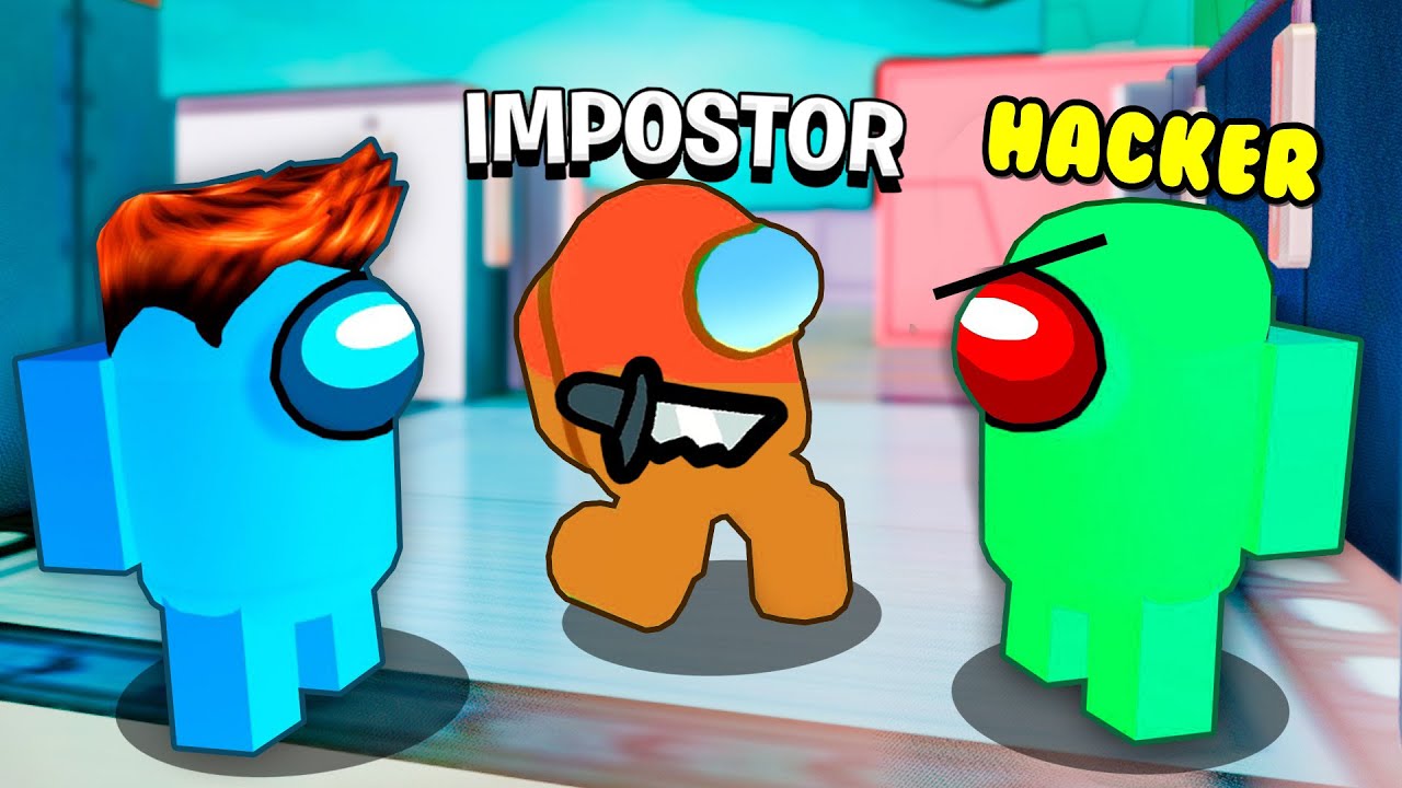 ENCONTRAMOS UM HACKER NO AMONG US DO ROBLOX!!