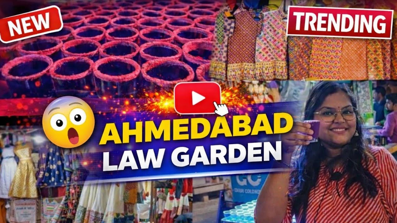 Law garden || Ahmedabad fashion Street || Chaniya choli market || Food Street |2022| Takey Traveler
