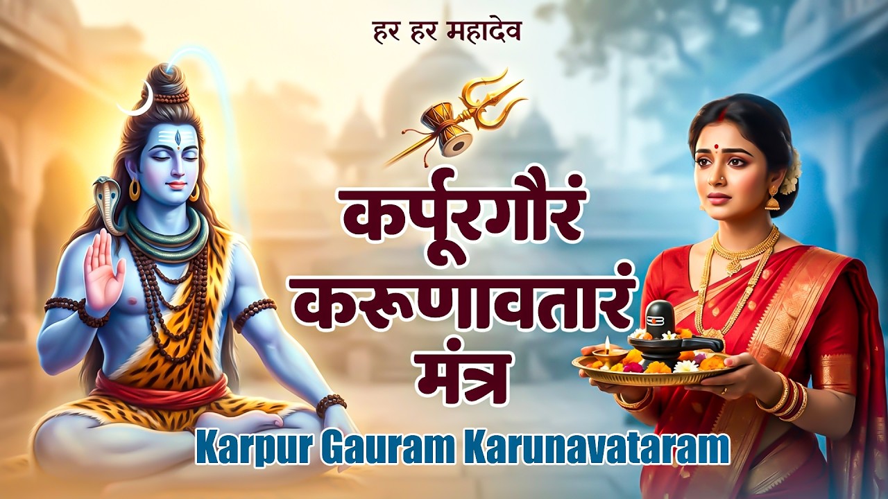 कर्पूर गौरम करुणावतारं 🕉️ I Karpoora Gauram Shiv Mantra 2025 | New Mahadev Bhajan | Shiv Bhakti Song
