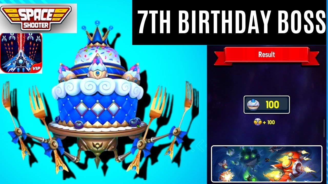 Space Shooter Galaxy Attack 7th Birthday Event Cake Boss