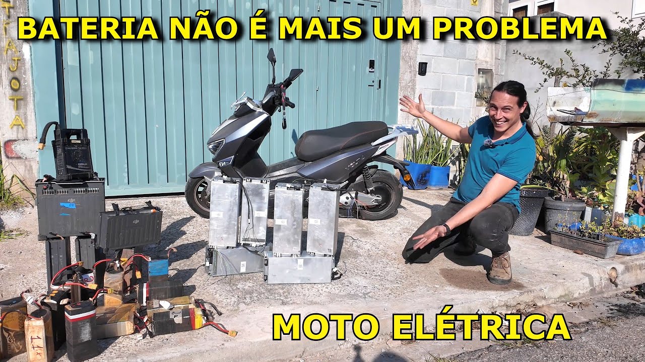 BATERIA DE VOLVO E DJI PARA A MOTO ELÉTRICA SUPER PODEROSA CASEIRA (VÍDEO 6)