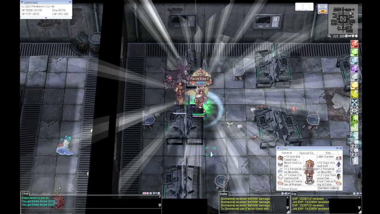 [iRO] Windhawk Gale Storm Leveling with Crown Cinnamoroll Backpack