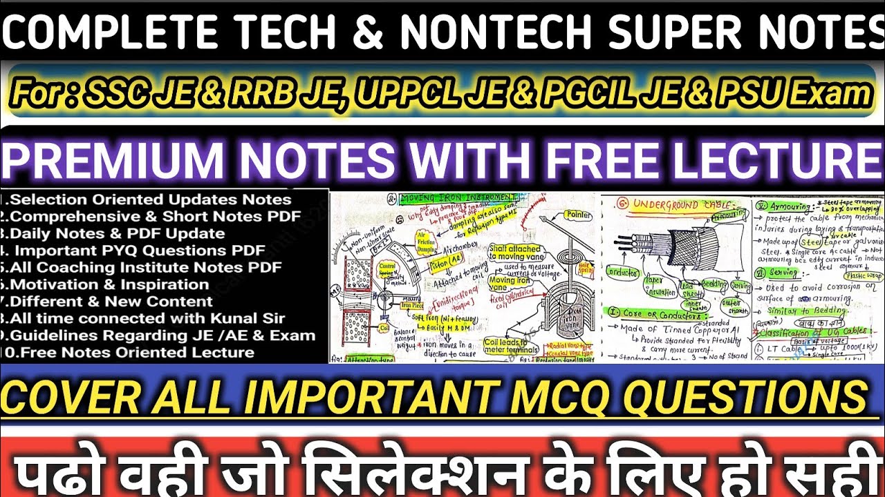 🎉RRB JE & UPPCL JE COMPLETE STUDY MATERIALS  || SSC JE & BSPHCL JE NOTES #sscje #rrbje #uppclje2024