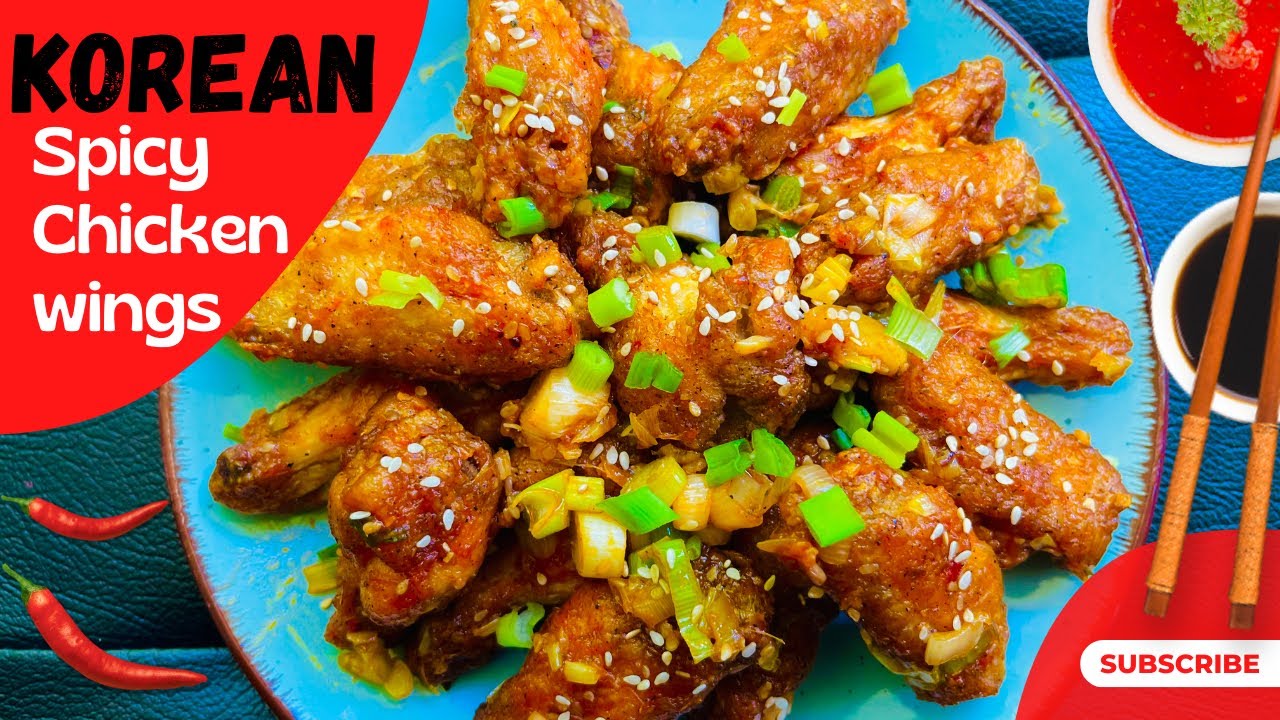 Korean Fried Chicken Wings Recipe | Korean Hot & Spicy Chicken Wings | Fried Spicy Chicken Wings