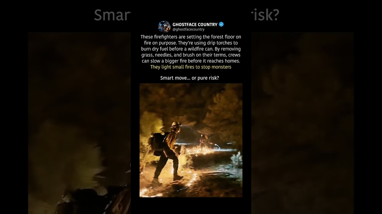 Firefighters Start Fires to Stop Wildfires #shorts