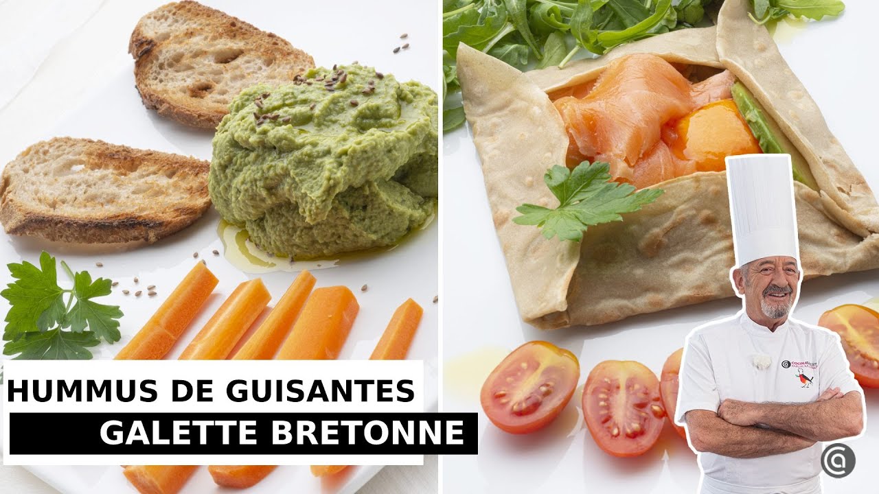 GALETTES BRETONNES y HUMMUS de GUISANTES // Cocina Abierta de Karlos Arguiñano