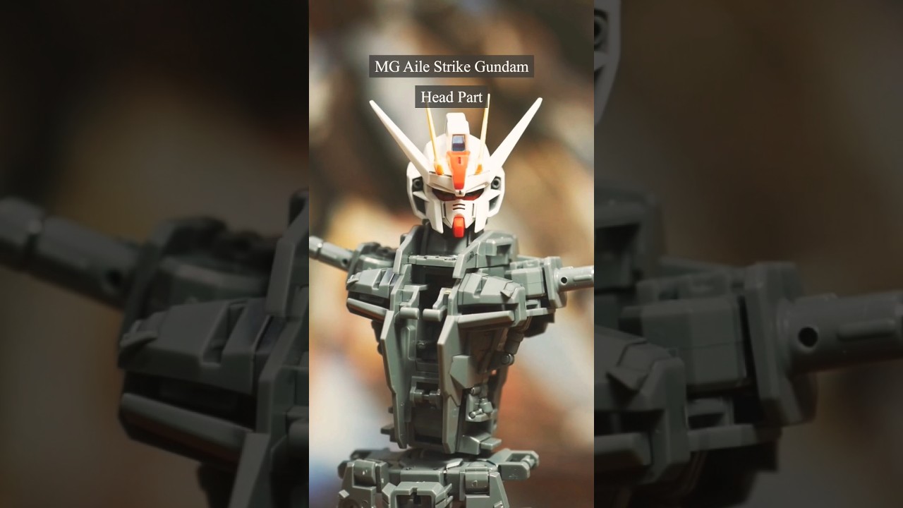 エールストライクガンダム MG AILE STRIKE GUNDAM, Head stop motion build 